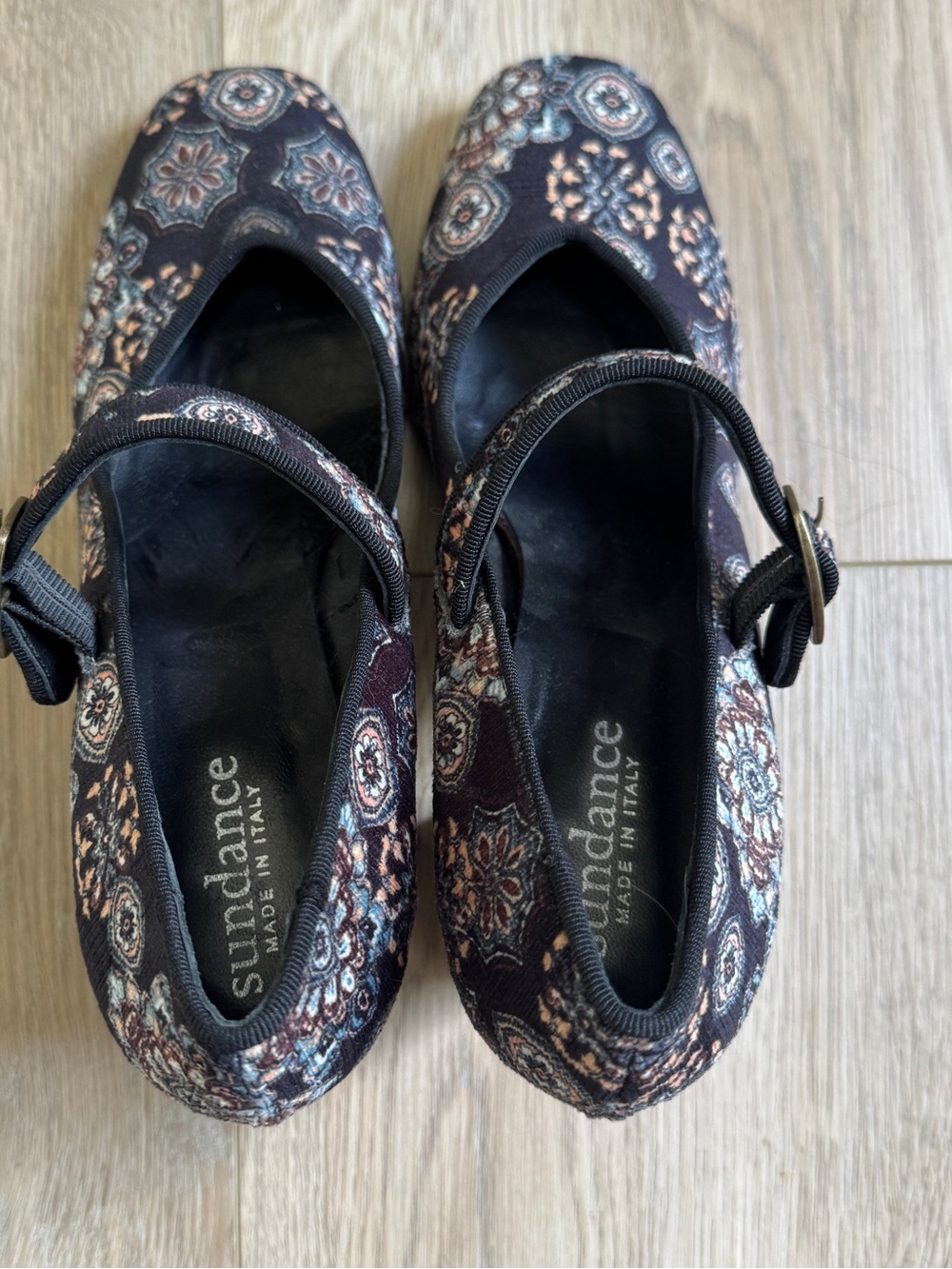 Sundance Catalog Beauty Beyond Heels Classic Mary Jane Strap Paisley Print - Picture 5 of 10